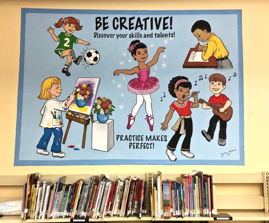 School Mural Promoting Creativity, Mural Mural On The Wall Inc.