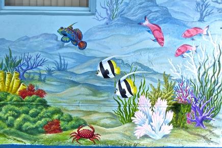 Fish Under the Sea Mural,  Mural Mural On The Wall Inc.