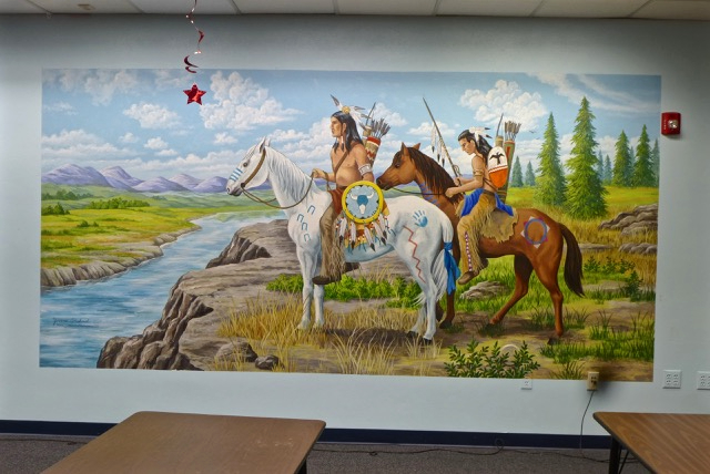 Mural: Native Americans on Horses, Mural Mural On The Wall Inc. 
