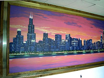 Chicago Skyline Mural by Mural Mural On The Wall, Inc.