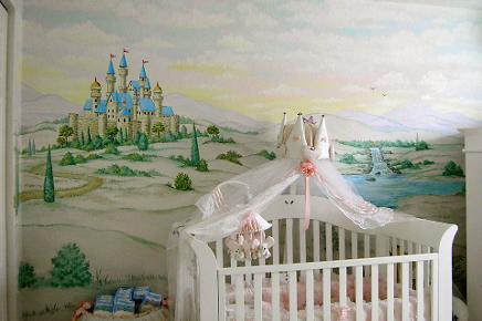 Castle Mural, Baby's Nursery Mural, Mural Mural On The Wall, Inc.