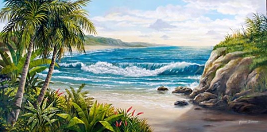 Tropical Island Mural, Beach Scene Mural, Mural Mural On The Wall, Inc.