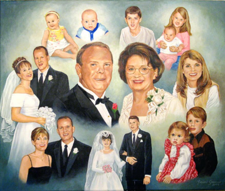 Family Portrait In Oil, Mural Mural On The Wall Inc.