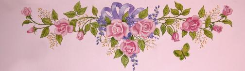 Decorative design of roses by Mural Mural On The Wall, inc.
