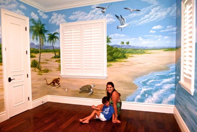 Beach Scene Mural, Mural Mural On The Wall, Inc.