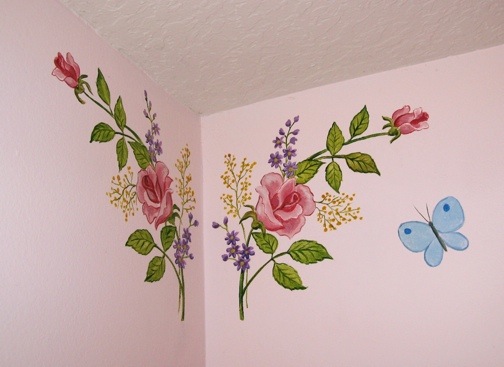 Decorative rose design by Mural Mural On The Wall, Inc.